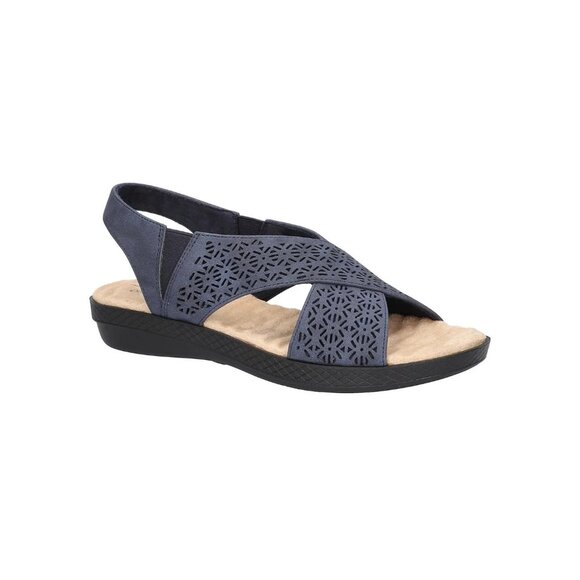 Easy Street Women's Claudia Comfort Wave Sandals Navy Size 8M - Picture 1 of 6